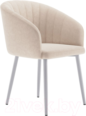 Стул Табурет Верона CF 041 (2 светло-бежевый/белый каркас) - фото