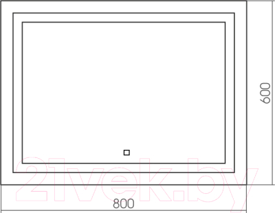 Зеркало Silver Mirrors Livia RGB 80x60 / LED-00002638