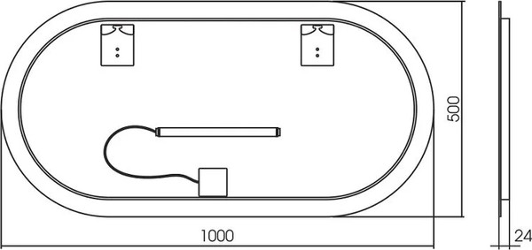 Зеркало Silver Mirrors Viva Lite 100x50 / LED-00002602