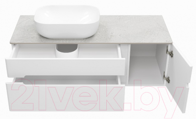 Тумба под умывальник Misty Роял 120 / П-Роя-01120-011П2Я (подвесная, белый)