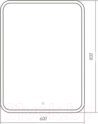 Зеркало Silver Mirrors Стив 60x80 / LED-00002249