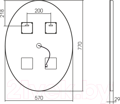 Зеркало Silver Mirrors Италия Voice 57x77 / LED-00002616