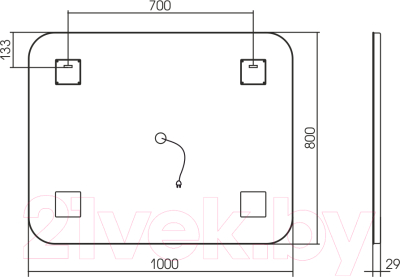 Зеркало Silver Mirrors Стив Voice 100x80 / LED-00002618