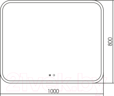 Зеркало Silver Mirrors Стив Voice 100x80 / LED-00002618