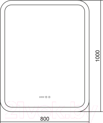 Зеркало Silver Mirrors Стив 80x100 / LED-00002827