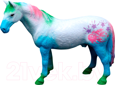 Набор фигурок коллекционных Masai Mara Мир фэнтези. Семья голубых сказочных лошадей / MM206-427 - фото