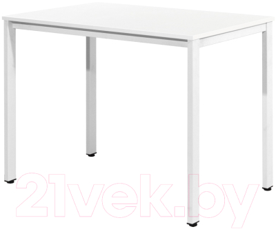 Обеденный стол Millwood Сеул Л 100x60x75 (белый/металл белый) - фото