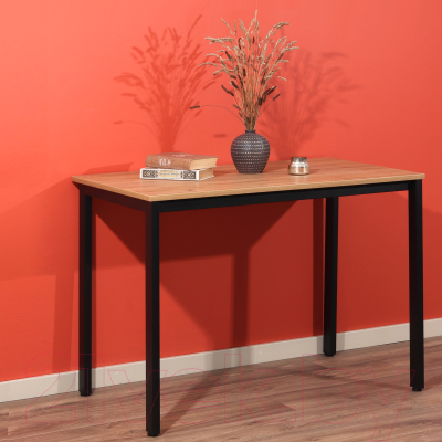 Обеденный стол Millwood Сеул Л 100x60x75 (дуб золотой Craft/металл черный)