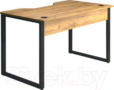 Геймерский стол Millwood Лофт Гонконг ДТ-3 130x70x75 (дуб золотой Craft/металл черный) - фото
