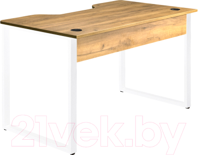 Геймерский стол Millwood Лофт Гонконг ДТ-3 130x70x75 (дуб золотой Craft/металл белый) - фото