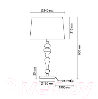 Прикроватная лампа Odeon Light Homi 5040/1T