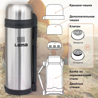 Термос для напитков Laima 601405