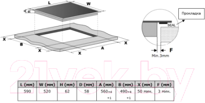 Индукционная варочная панель Akpo PIA 60 942 19CC BL