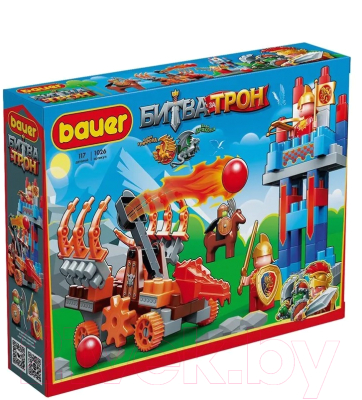Конструктор Bauer Битва за трон с катапультой и башней / 1026 (119эл) - фото