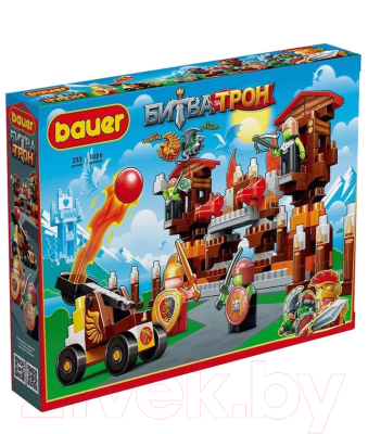 Конструктор Bauer Битва за трон с катапультой и крепостью / 1028 - фото