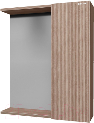 Шкаф с зеркалом для ванной Grossman Юнит 60 / 2060112 (кадена вуд) - фото