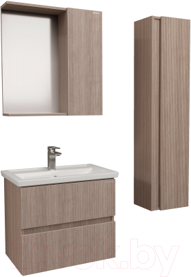 Шкаф с зеркалом для ванной Grossman Юнит 60 / 2060112 (кадена вуд)