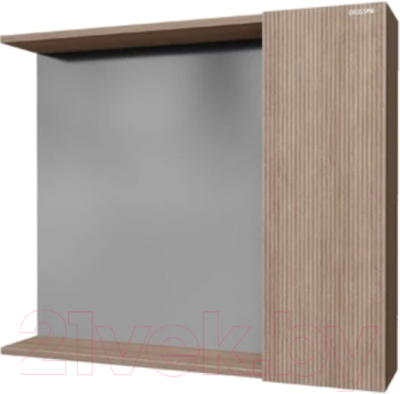 Шкаф с зеркалом для ванной Grossman Юнит 80 / 208011 (кадена вуд) - фото