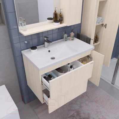 Тумба под умывальник Grossman Юнит 80 / 2080141 (кадена лайт)