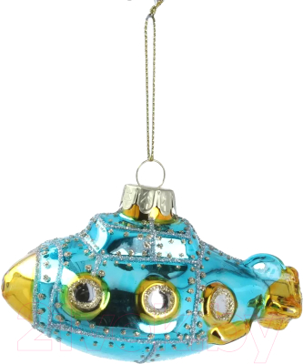 Елочная игрушка Gisela Graham All Glass. Субмарина / 2046 - фото