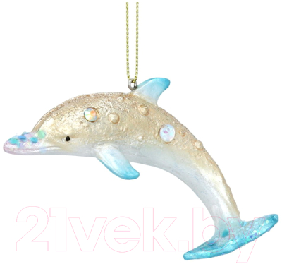 Елочная игрушка Gisela Graham Neptune's Kingdom. Дельфин / 15704 - фото