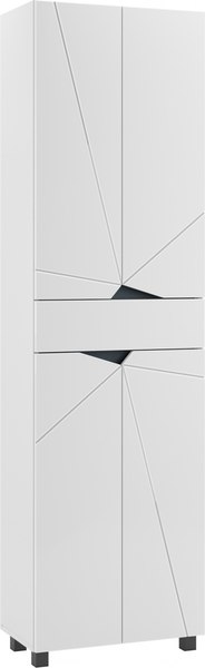 Шкаф-пенал для ванной Домино Vector 55 с 1 ящиком для белья - фото