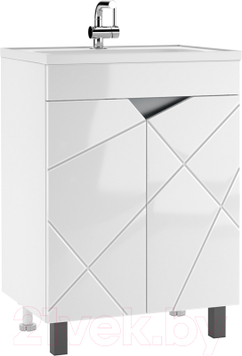 Тумба под умывальник Домино Absolute 60 Vector без ящика - фото