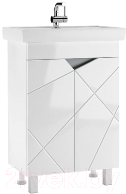 Тумба под умывальник Домино Томь 60 Vector без ящика / DV6602T - фото
