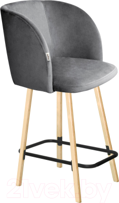 Стул барный Sheffilton SHT-ST33/S94-1 полубарный (угольно-серый/прозрачный лак) - фото