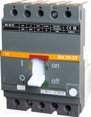 Выключатель автоматический КС ВА 58-33 3P 160А 35кА / 84113 - фото