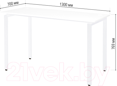 Письменный стол Millwood Лофт Сиэтл ДТ-5 130x70x75 (белый/белый)