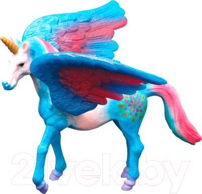 Фигурка коллекционная Masai Mara Мир фэнтези. Синий единорог с крыльями / MM206-445 - фото