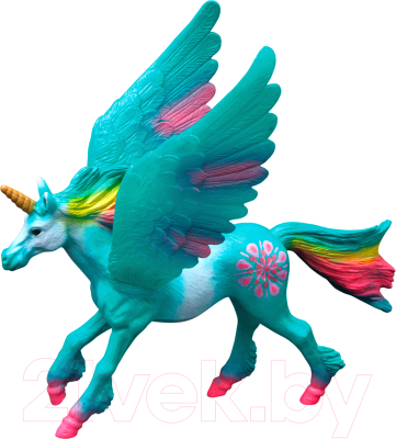 Фигурка коллекционная Masai Mara Мир фэнтези. Зеленый единорог с крыльями / MM206-447 - фото