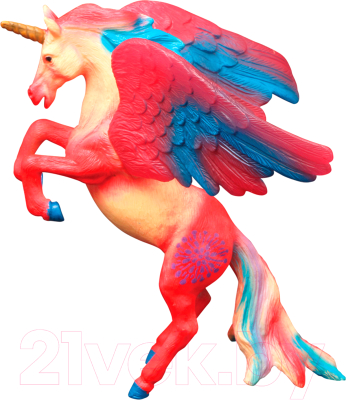 Фигурка коллекционная Masai Mara Мир фэнтези. Красный единорог с крыльями / MM206-448 - фото