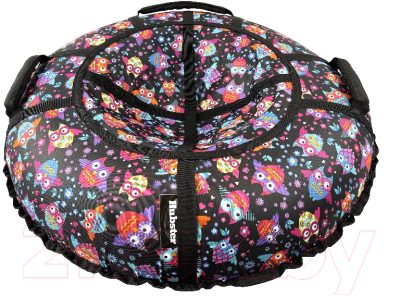 Тюбинг-ватрушка Hubster Люкс Pro S Совы 100см / во6585-3 (черный)