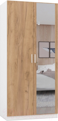 Шкаф Интермебель Марсель 580 1 зеркало / МР-06 (дуб крафт золотой) - фото