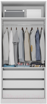 Шкаф Интермебель Марсель 580 / МР-08-B3 (графит софт)