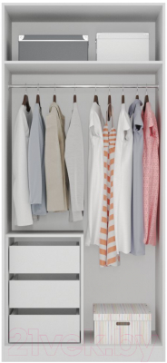 Шкаф Интермебель Марсель 580 / МР-09-B4 (графит софт)