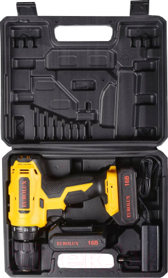 Аккумуляторная дрель-шуруповерт EUROLUX ДА-16/2Li (72/14/51)