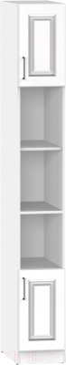 Стеллаж Интермебель Марсель 580 / МР-14-B2 (белый софт) - фото