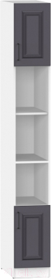 Стеллаж Интермебель Марсель 580 / МР-14-B2 (графит софт) - фото