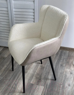 Стул M-City Volcano / 621M05250 (белый Wales-101/светло-бежевый Maison 09/черный)