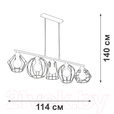 Люстра Vitaluce V4946-1/5S