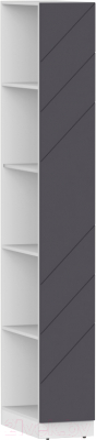 Стеллаж Интермебель Марсель 580 / МР-13-MN (графит софт) - фото