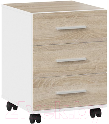 Тумба ТриЯ Успех-2 ПМ-184.12 (дуб сонома/белый) - фото