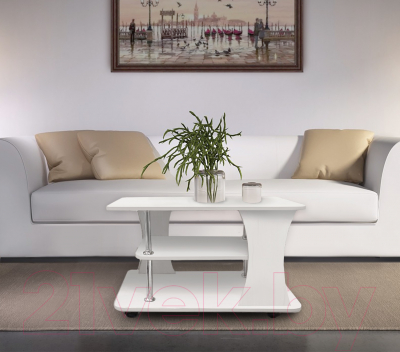 Журнальный столик Артём-Мебель Либерти СН 119.01-02 (белый)