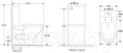 Унитаз напольный WeltWasser Salzbach 011 GL-WT