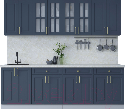 Готовая кухня Интерлиния Мила Шато 2.4А - фото