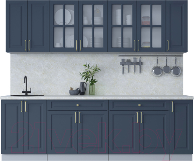 Готовая кухня Интерлиния Мила Шато 2.5А - фото