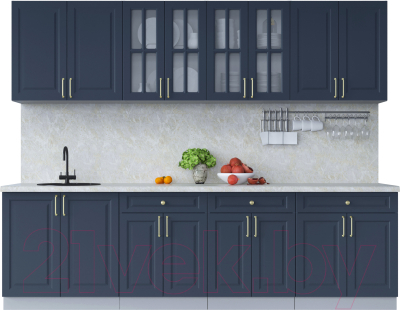 Готовая кухня Интерлиния Мила Шато 2.7А - фото